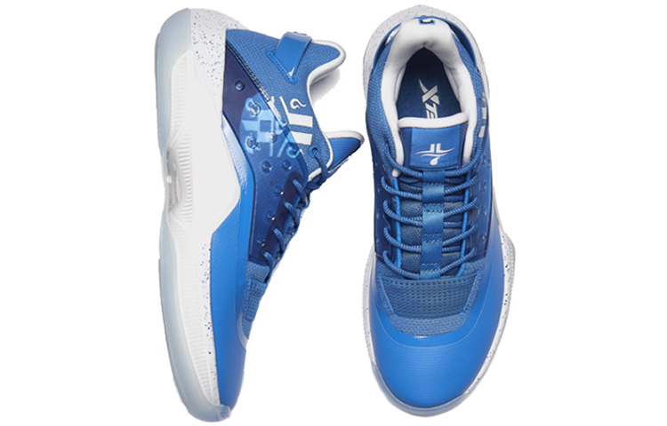 XTEP Levitation 4 Cushioning Low top Performance Basketball Shoes Men’s White Blue
