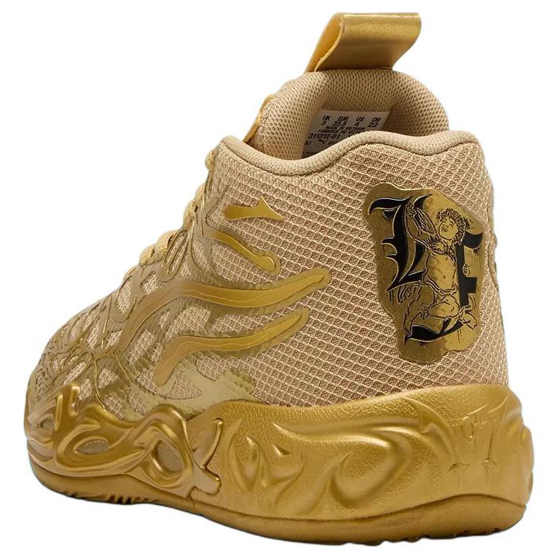 PUMA Slip Resistant Abrasion Resistant High top Basketball Shoes Men’s Gold