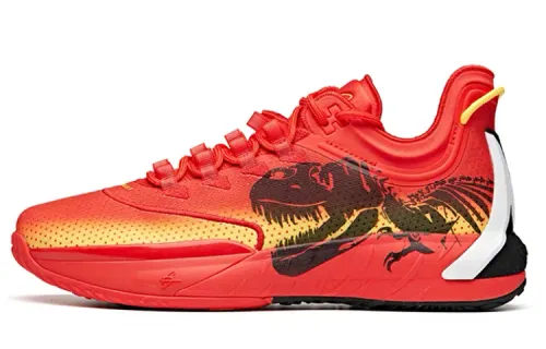 Anta Anta GH1 Hayward low Jurassic Park color matching low-top basketball shoes men's red and yellow