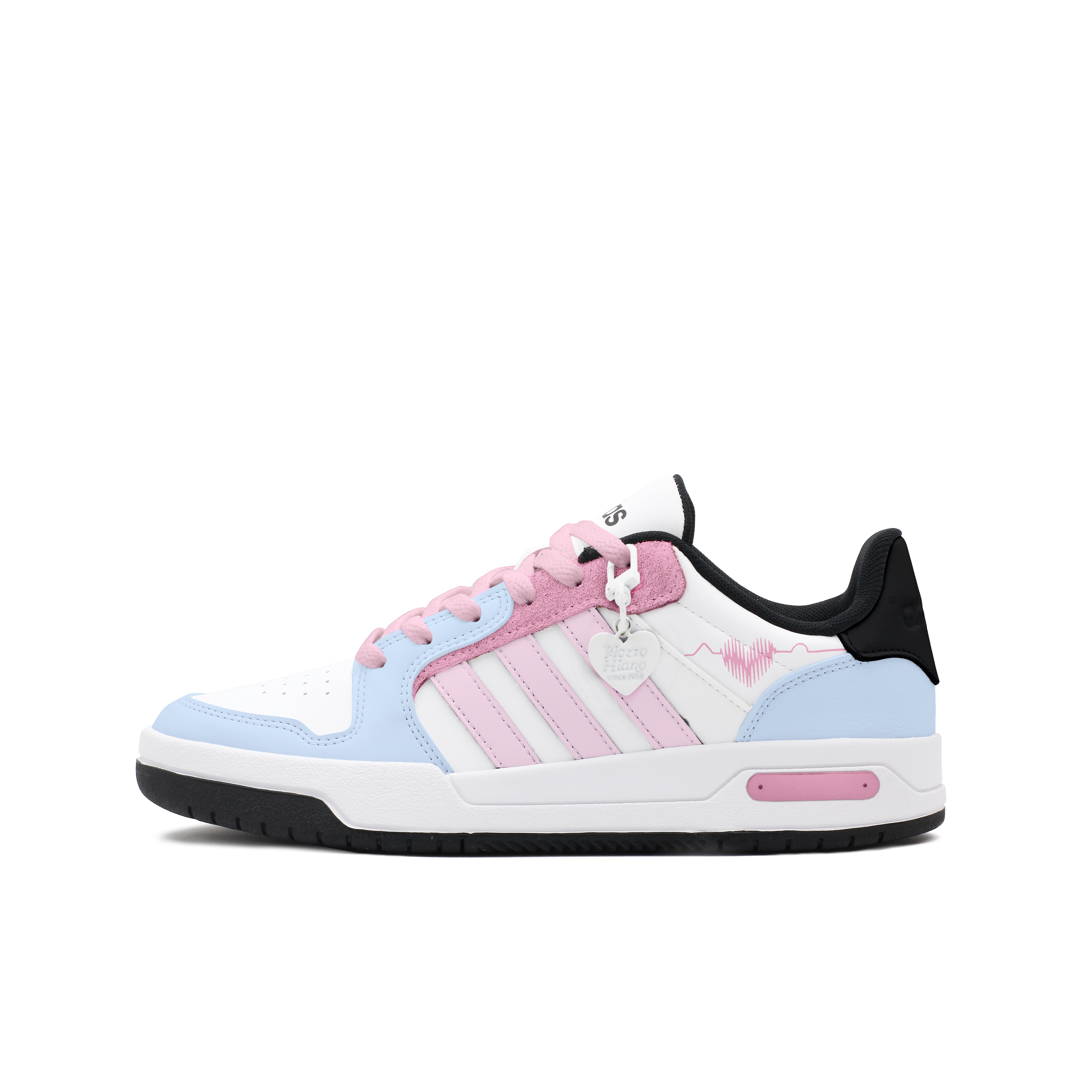 Adidas Neo Entrap Slip Resistant Abrasion Resistant Low top Vintage Basketball Shoes Women’s Blue Pink