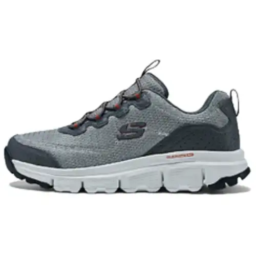 Skechers Summits At Abrasion Resistant Low top Hiking Shoes Men's Gray Orange