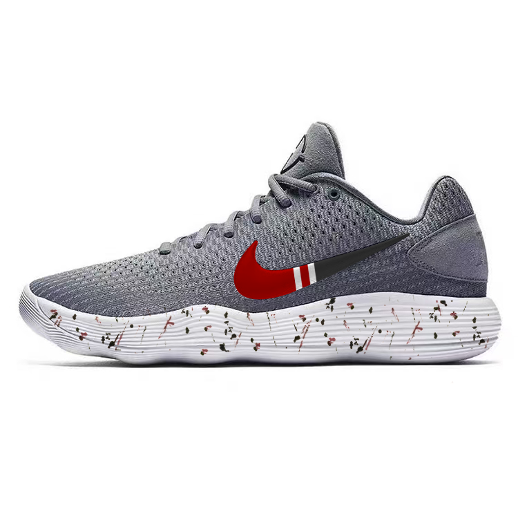 Nike Hyperdunk 2017 Cushioning Slip Resistant Abrasion Resistant Lightweight Low top Basketball Shoes Unisex Gray