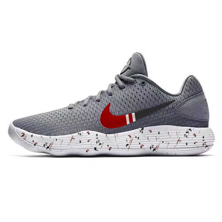 Nike Hyperdunk 2017 Cushioning Slip Resistant Abrasion Resistant Lightweight Low top Basketball Shoes Unisex Gray