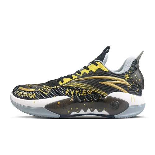 Anta Shock Wave 5 Cushioning Slip Resistant Cushioning Slip Resistant Low top Basketball Shoes Men's Black Gold