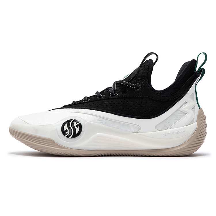 361° Zen 6 Prm Panda Cushioning Slip Resistant Abrasion Resistant Rebound Low top Basketball Shoes Men’s White Black