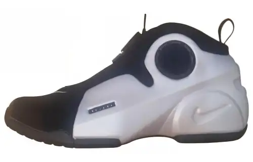 Nike Air Flightposite 2 KG Simple and comfortable, wear-resistant and lightweight, mid-cut retro basketball shoes, men's style, white and black