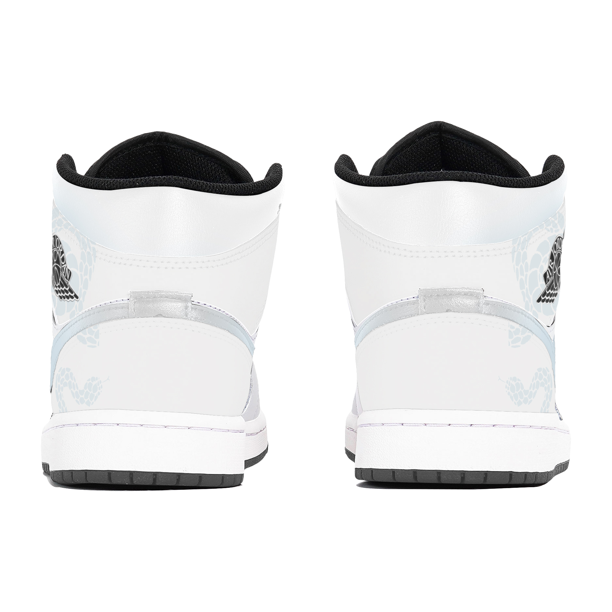Jordan Air Jordan 1 Abrasion Resistant Abrasion Resistant Mid top Vintage Basketball Shoes Unisex White Blue