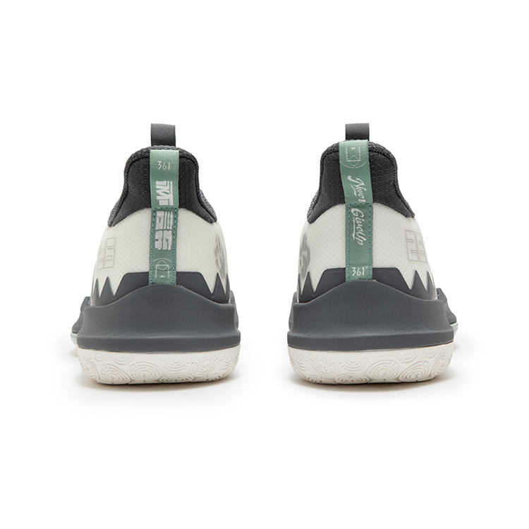 361° DVD Team Assist Future-Coach Cushioning Anti-Slip And Wear-Resistant Low-Top Basketball Shoes Men’s White Gray