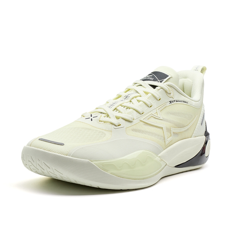 XTEP Light Attack 3 Slip Resistant Abrasion Resistant Low top Basketball Shoes Men’s Yellow Green Black