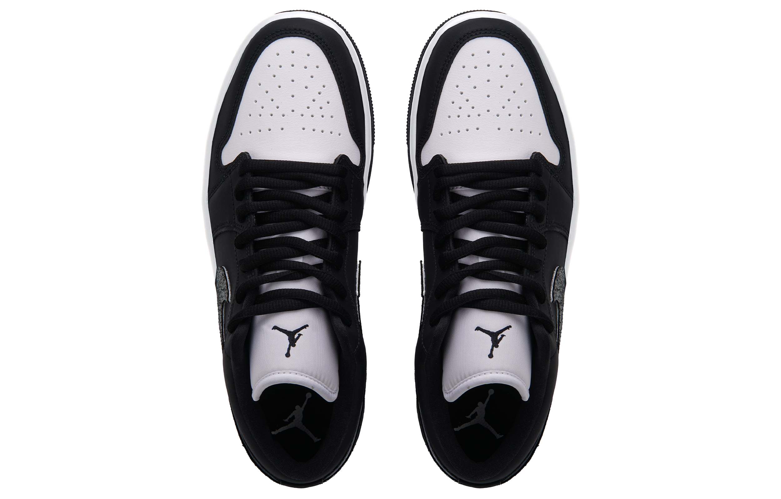 Jordan Air Jordan 1 Abrasion Resistant Abrasion Resistant Low top Vintage Basketball Shoes Unisex Black White