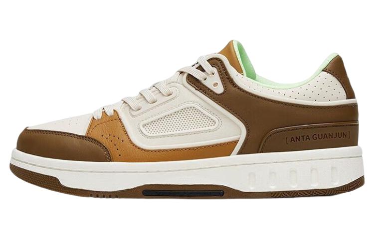 Anta Champion All Weather Series Slip Resistant Cushioning Low top Skateboard Shoes Men's Brown Yellow White