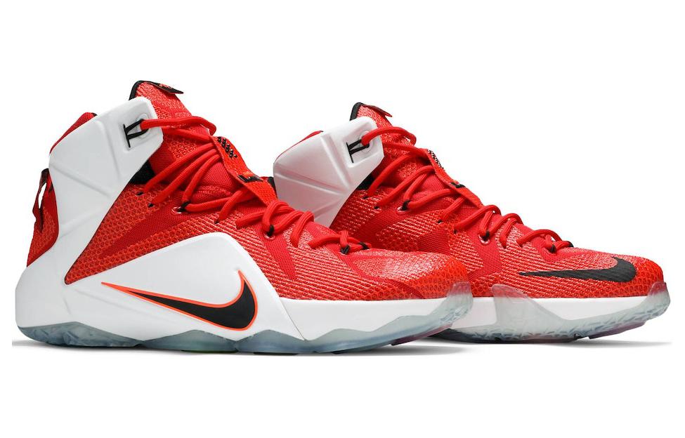 Мужские кроссовки Nike Lebron 12 Heart of a Lion 12 OG (бело-красный) — 红色/白/赤红/黑 — фото 3