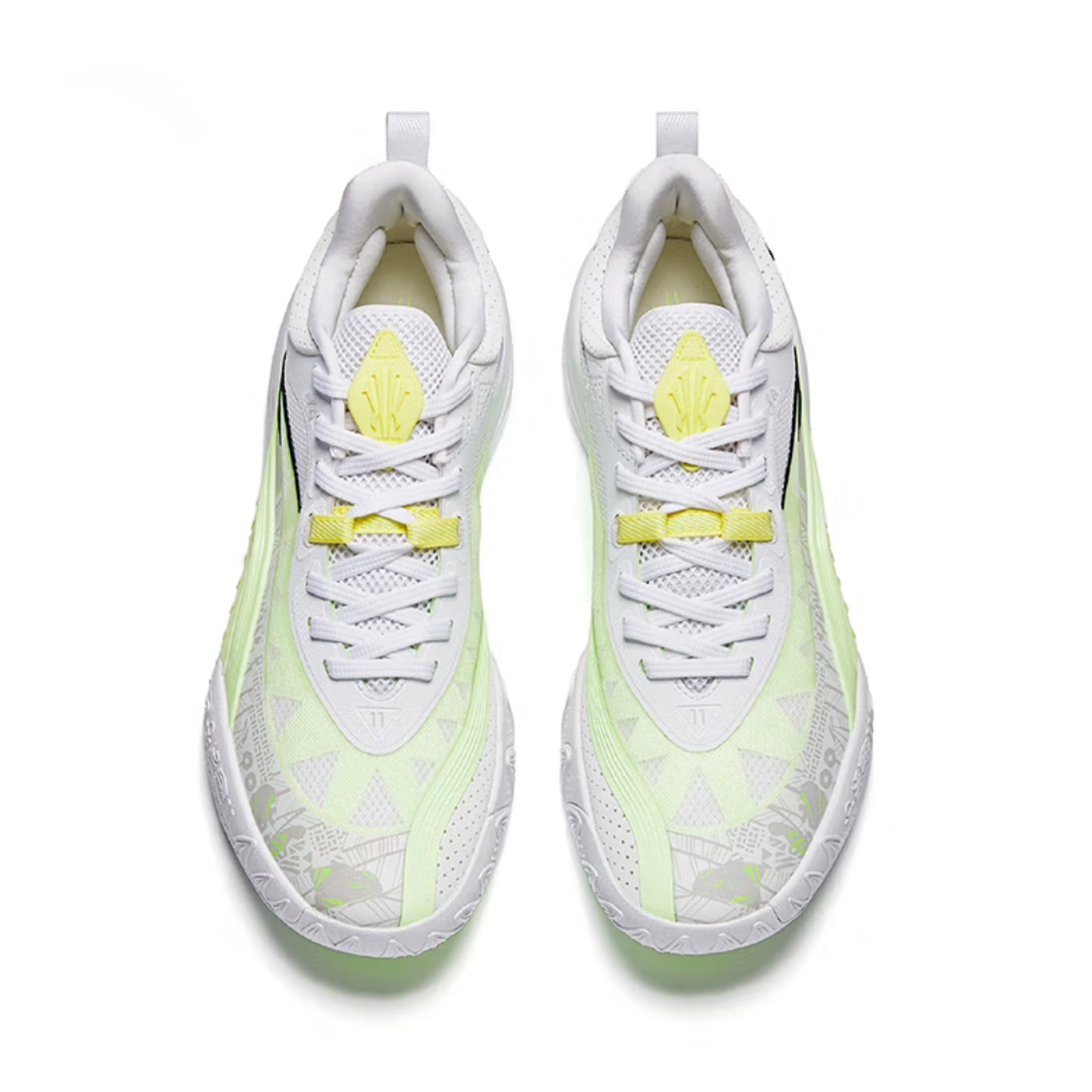 Anta Cushioning Slip Resistant Abrasion Resistant Low top Basketball Shoes Men’s White Green