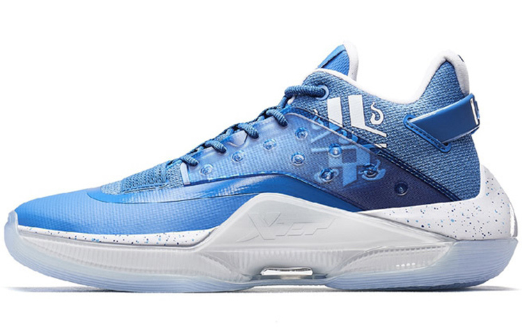 XTEP Levitation 4 Cushioning Low top Performance Basketball Shoes Men’s White Blue