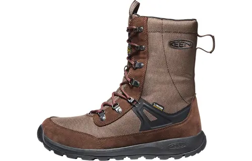 KEEN NXIS EVO Slip Resistant, Abrasion Resistant, Waterproof High Top Outdoor Shoes Men's Dark Brown, Dark Khaki