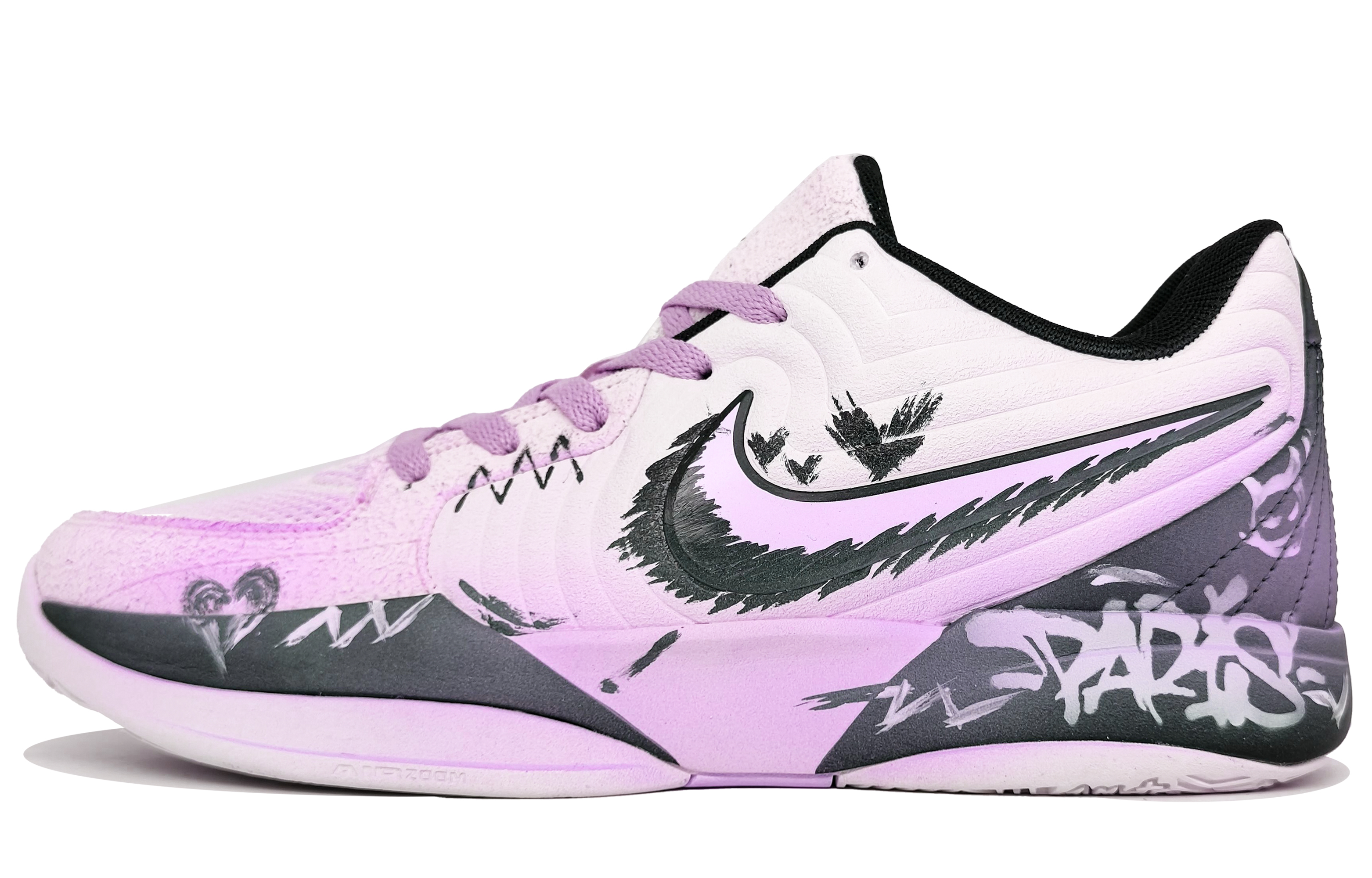 Nike Ja Morant 2 Abrasion Resistant Low top Basketball Shoes Unisex Active Purple