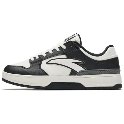 Anta Slip Resistant Abrasion Resistant Low top Skateboard Shoes Women's White Black