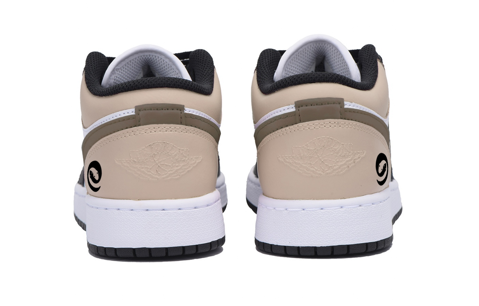 Jordan Air Jordan 1 Puppy Fragment, Year Of The Snake Abrasion Resistant Low top Vintage Basketball Shoes Men’s Black