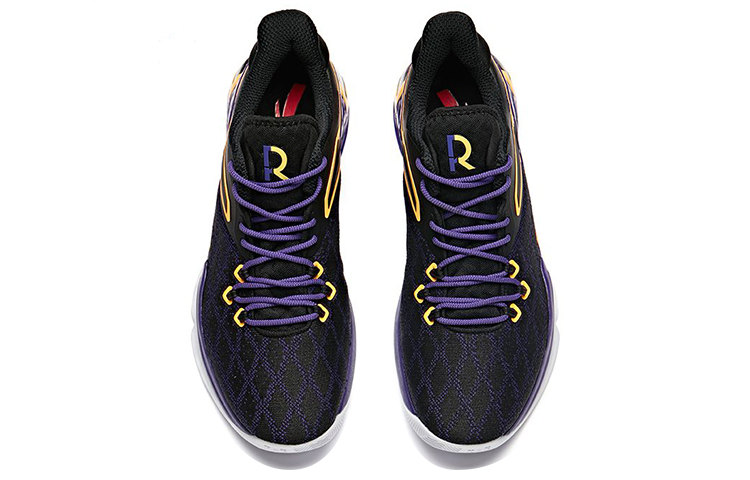 Anta Rajon Rondo Slip Resistant, Abrasion Resistant, Breathable Low top Basketball Shoes Men’s Black Purple