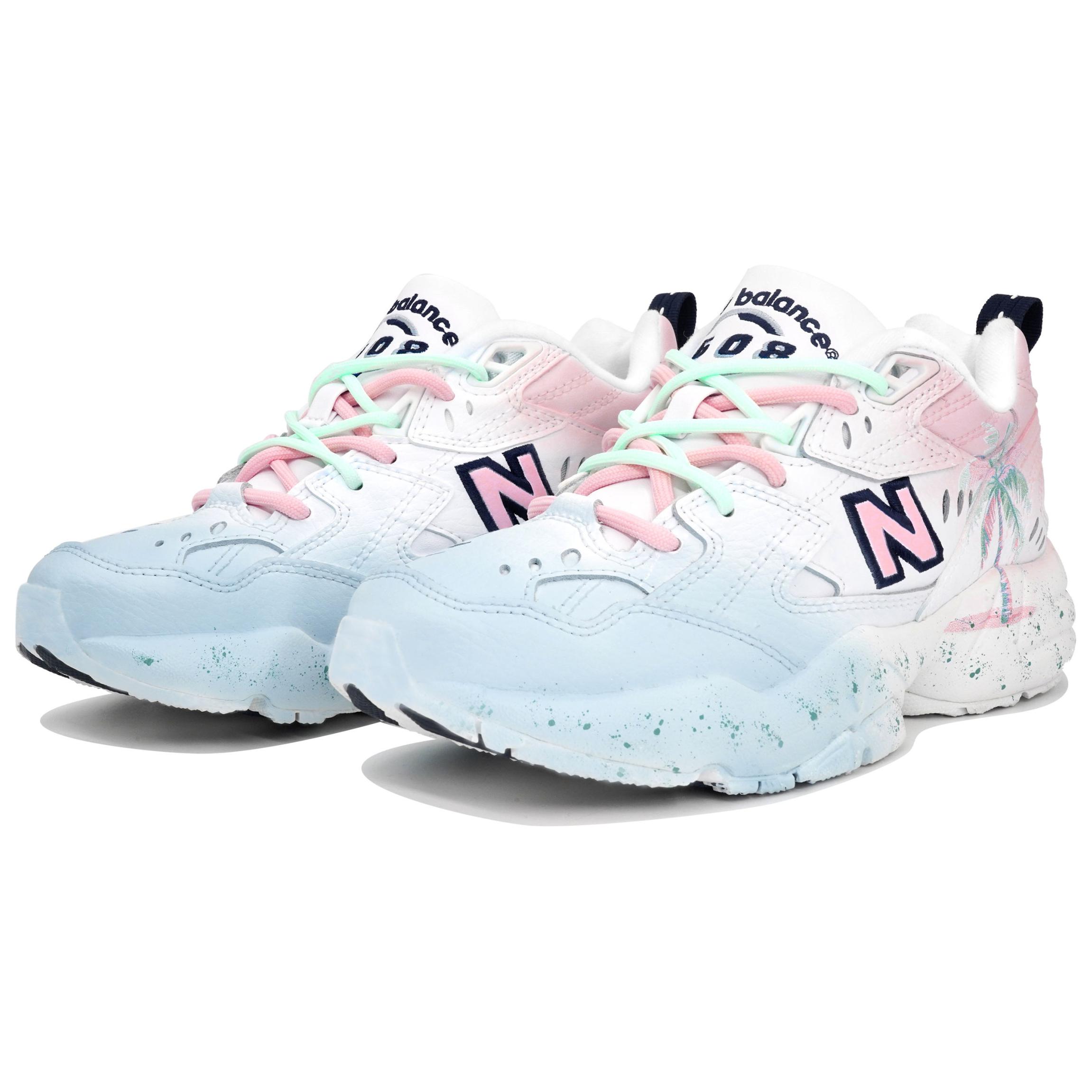 New Balance NB 608 V1 Wan Hua Nong, Summer Pink Coconut, Shopping Bag Slip Resistant Abrasion Resistant Low top