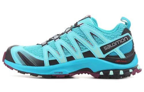 SALOMON XA Pro 3D V9 Fabric Abrasion Resistant Breathable Low top Mountaineering Hiking Shoes Women's Blue