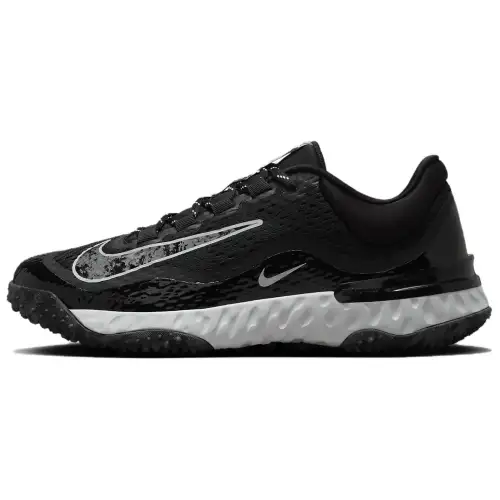 Nike Alpha Huarache Elite 4 Turf Black Pure Platinum Iron Grey Women's