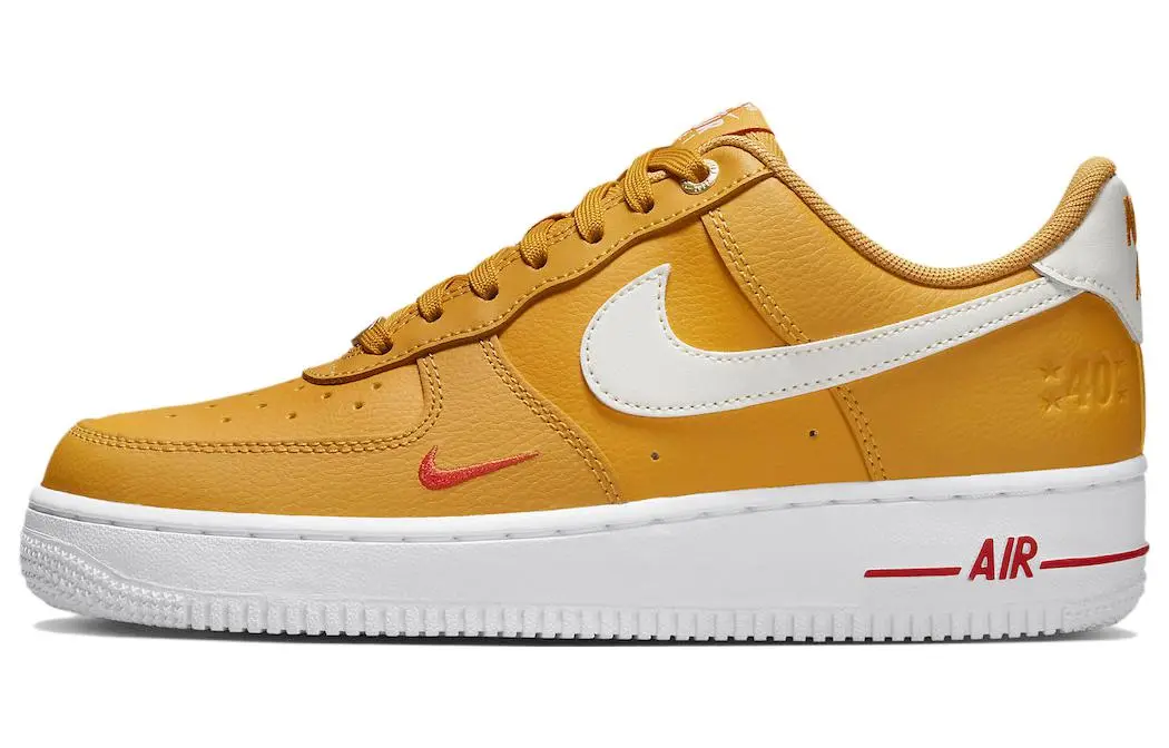 Nike Air Force 1 Low '07 Se 40th Anniversary Yellow Ochre Mini Swoosh Women's
