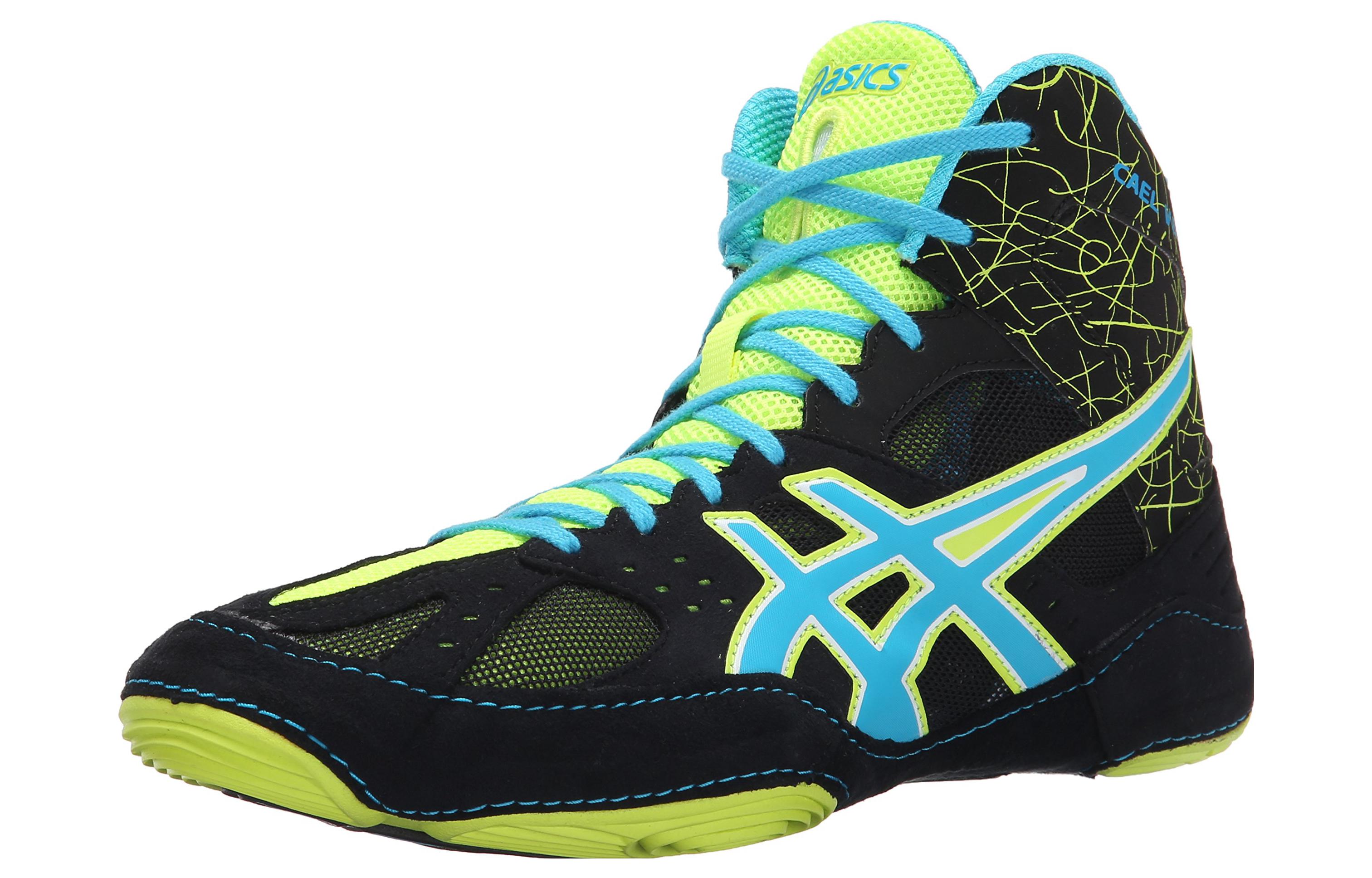ASICS Cael V6.0 Wrestling Shoes ‘Black Blue Green’