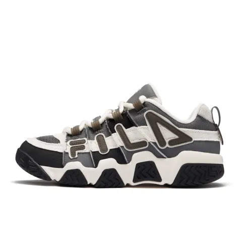 FILA FUSION BUSTER Puffy Shoes Low top Basketball Shoes Men's Rusty Gray Antique White
