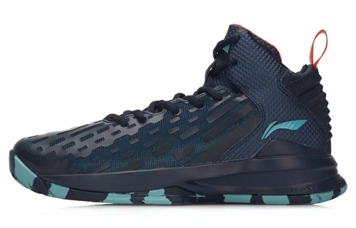Li Ning Killer Whale III Basketball Shoes Unisex High Top Outer Space Blue