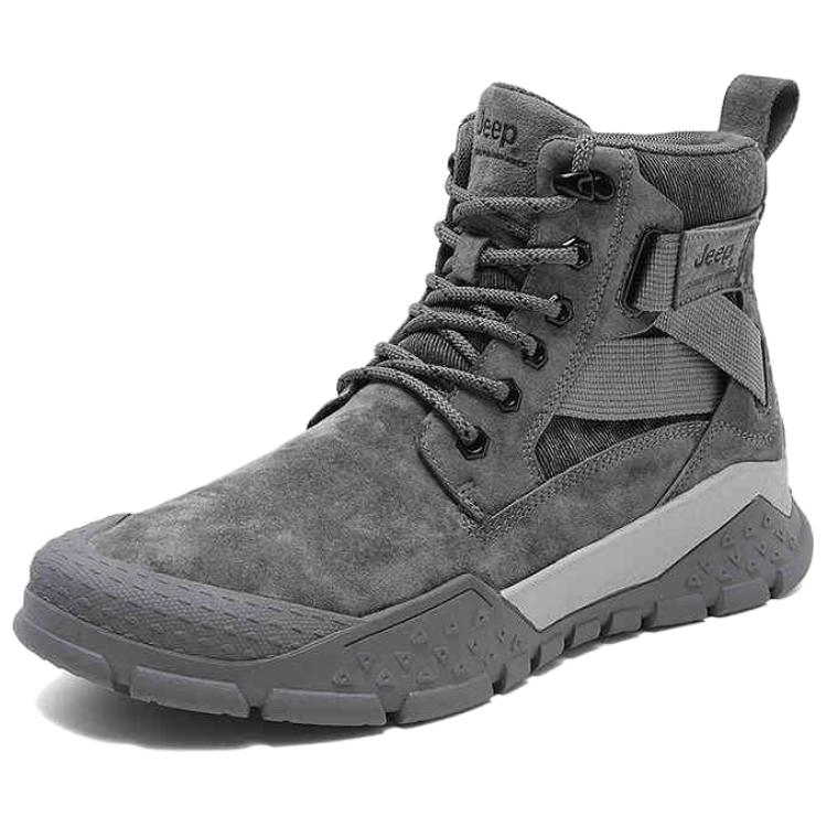 Jeep Abrasion Resistant High top Mountaineering Shoes Men’s Gray