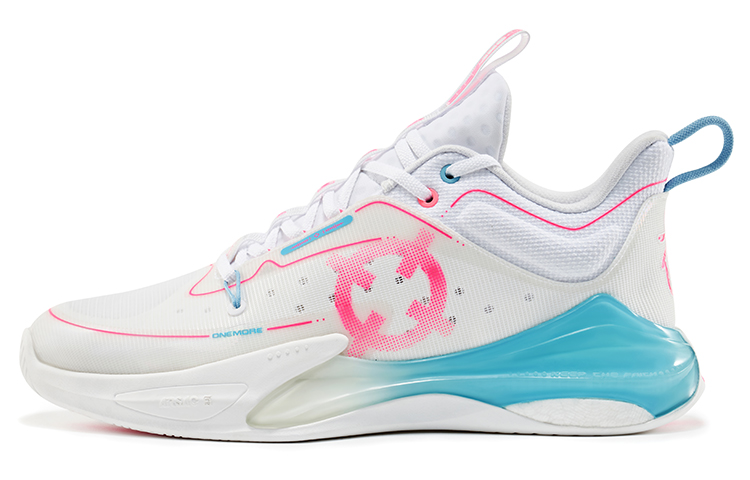 RIGORER Stopgo 2.0 Mid top Performance Basketball Shoes Men’s White Peach Pink
