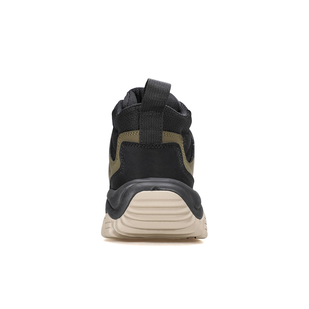 HUMTTO Slip Resistant Coverage Support Mid top Hiking Shoes Men’s Black/Khaki