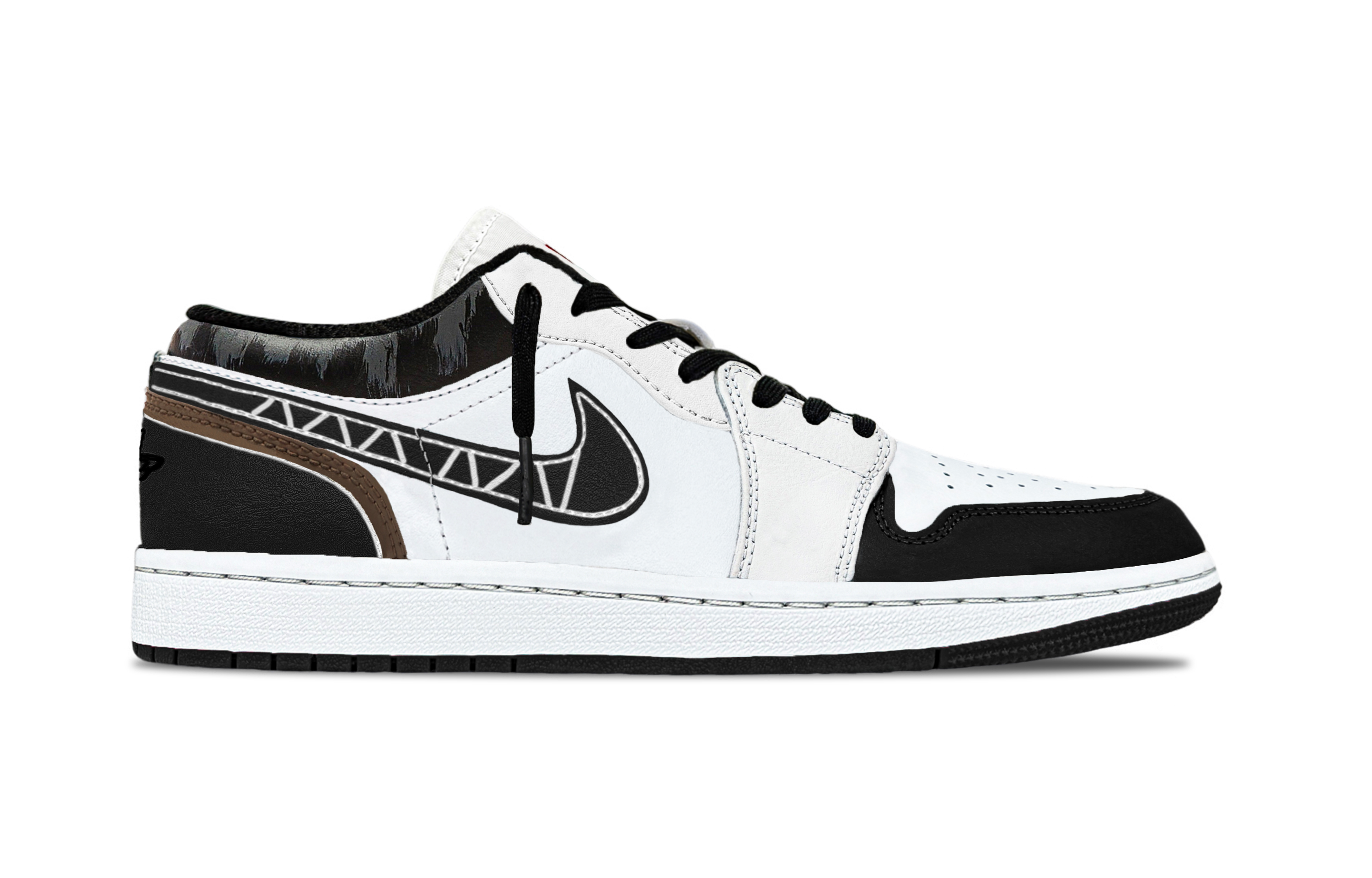 Jordan Air Jordan 1 Support Low top Vintage Basketball Shoes Unisex Black White