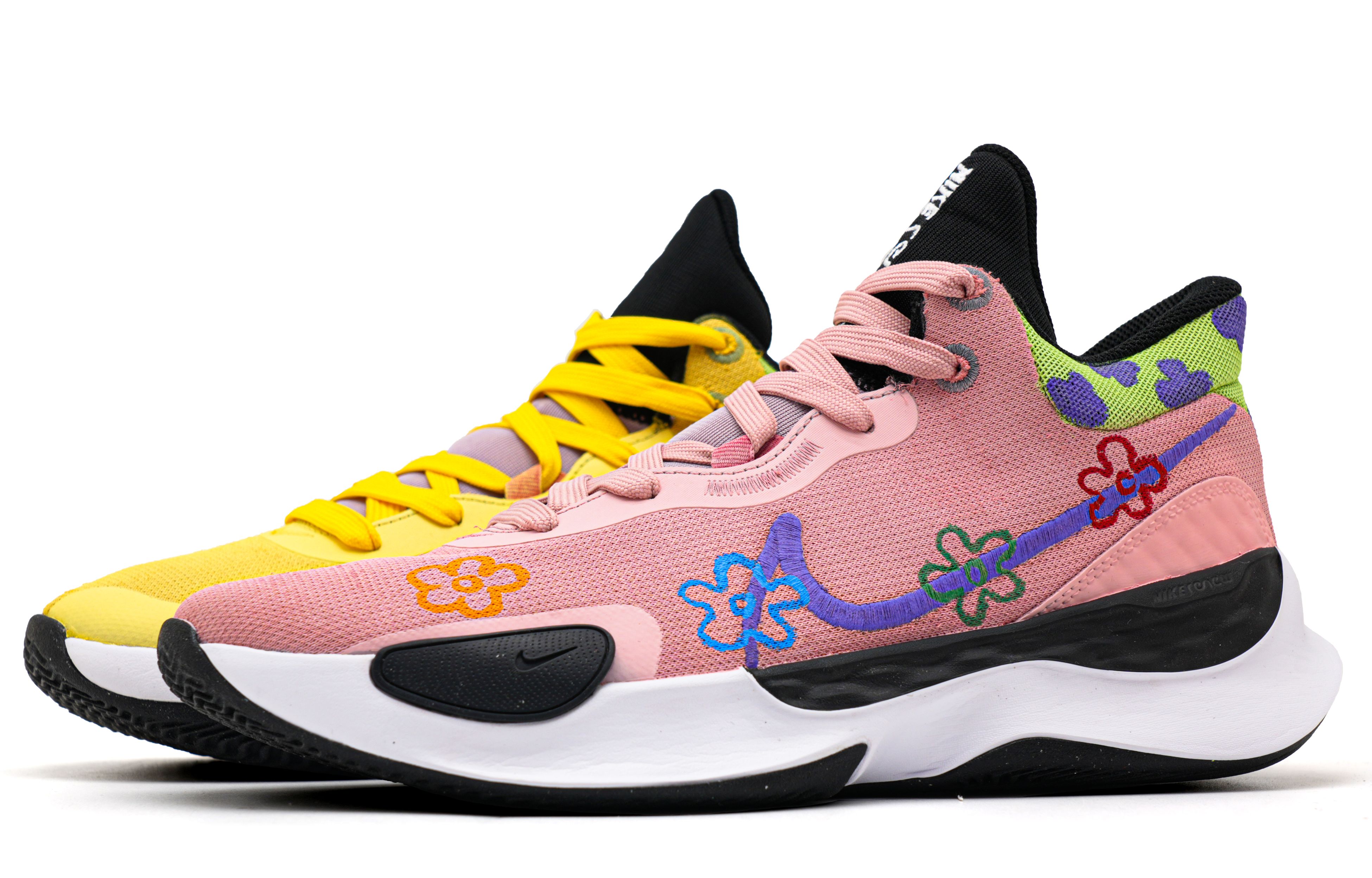 Nike Renew Elevate 3 Heartbeat Moment Lightweight Anti Slip Low top Basketball Shoes Men’s Yellow Pink