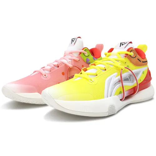Li Ning Speed 8 Cushioning Slip Resistant Abrasion Resistant Low top Performance Basketball Shoes Men's Yellow Red