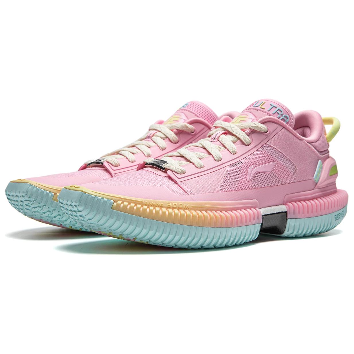 Li Ning Slip Resistant And Breathable Low top Basketball Shoes Men’s Phoenix Pink
