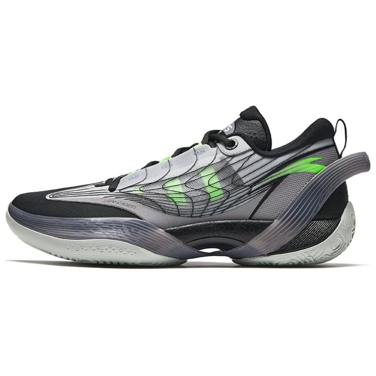 Anta Three point Rain1.0 V2 Cement Killer Slip Resistant Abrasion Resistant Low top Basketball Shoes Men's Green Gray