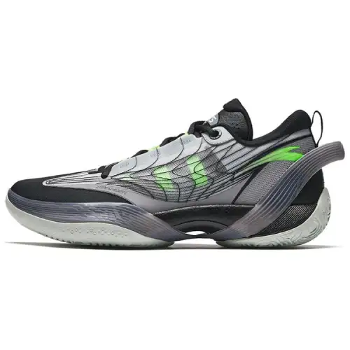 Anta Three point Rain1.0 V2 Cement Killer Slip Resistant Abrasion Resistant Low top Basketball Shoes Men's Green Gray