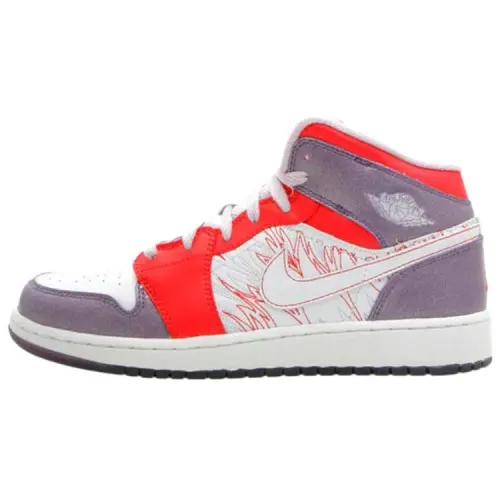 Jordan Air Jordan 1 Mid top Basketball Shoes Women's Fuchsia White