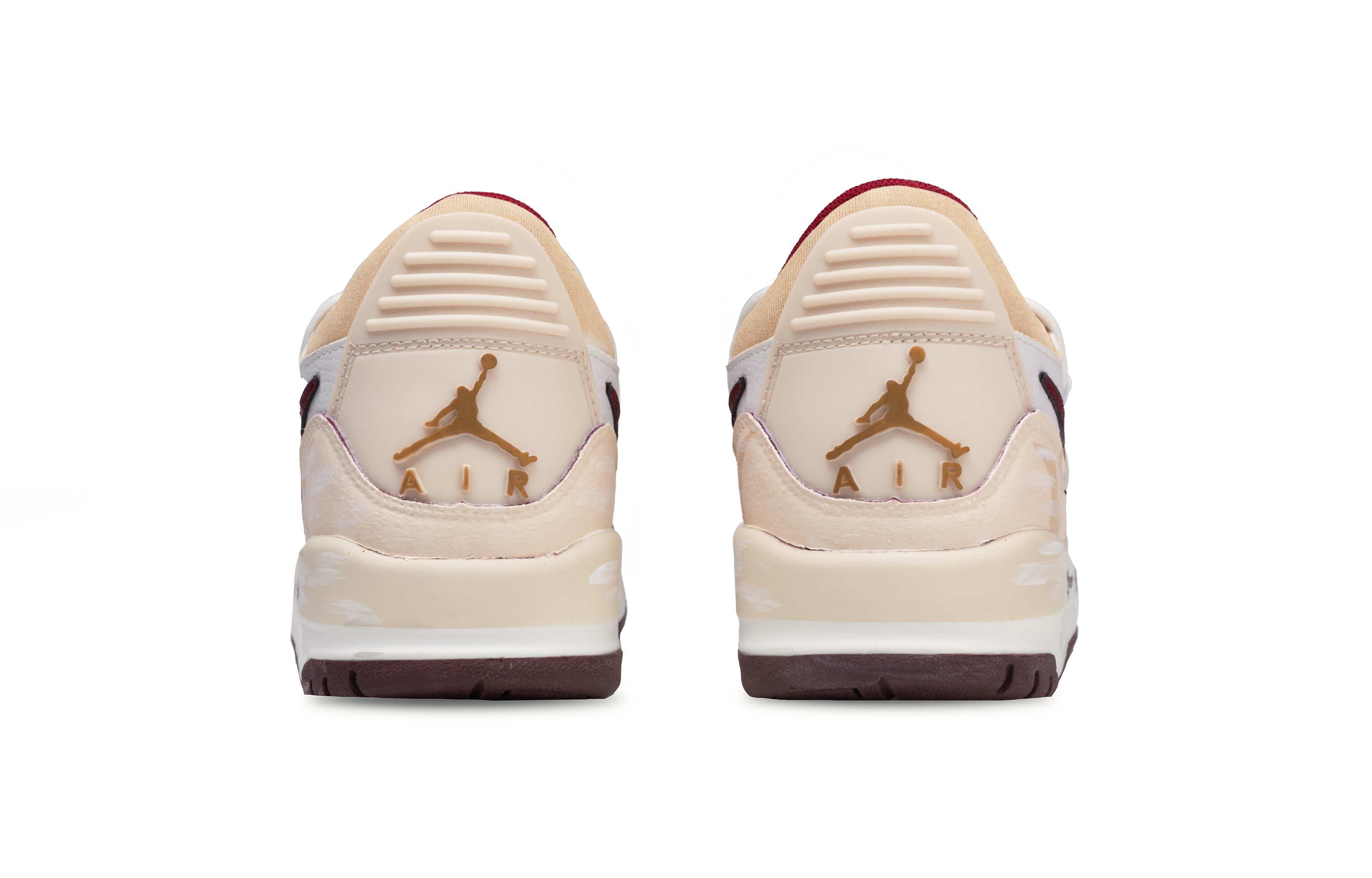 Jordan Legacy 312 Floral Garden Synthetic Leather Abrasion Resistant Low top Vintage Basketball Shoes Men’s Ecru