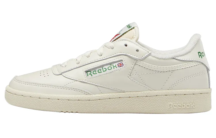 Reebok CLUB C 85 VINTAGE Low-top Skateboard Shoes Women's Beige Green Re-Enter The Scene, Return With Stride