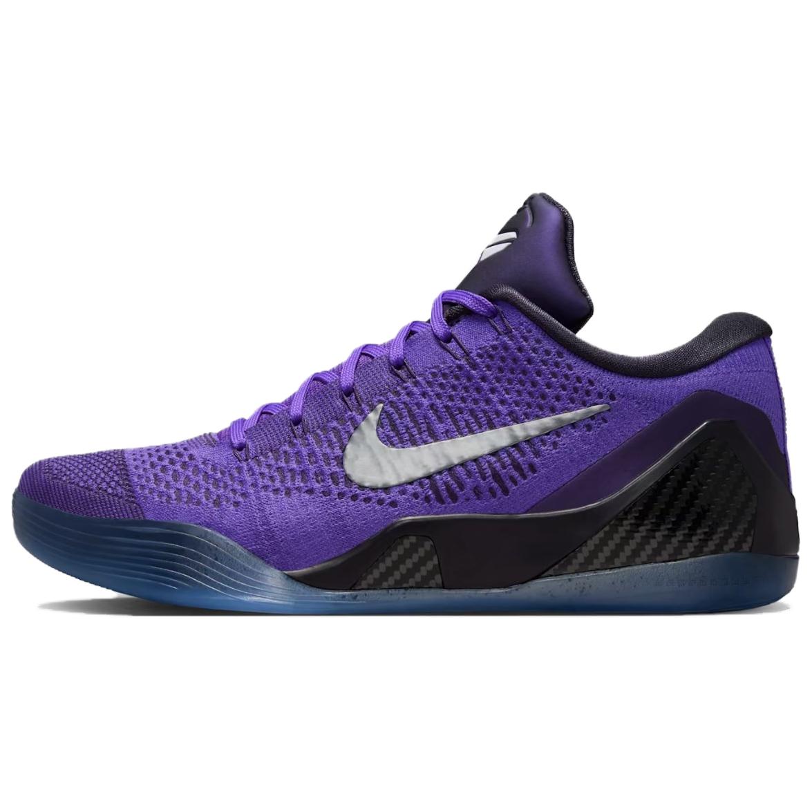 Nike Kobe 9 Elite Low Protro Lightweight and Comfortable Breathable Rebound Low-top Basketball Shoes Uniform for Men and Women Purple