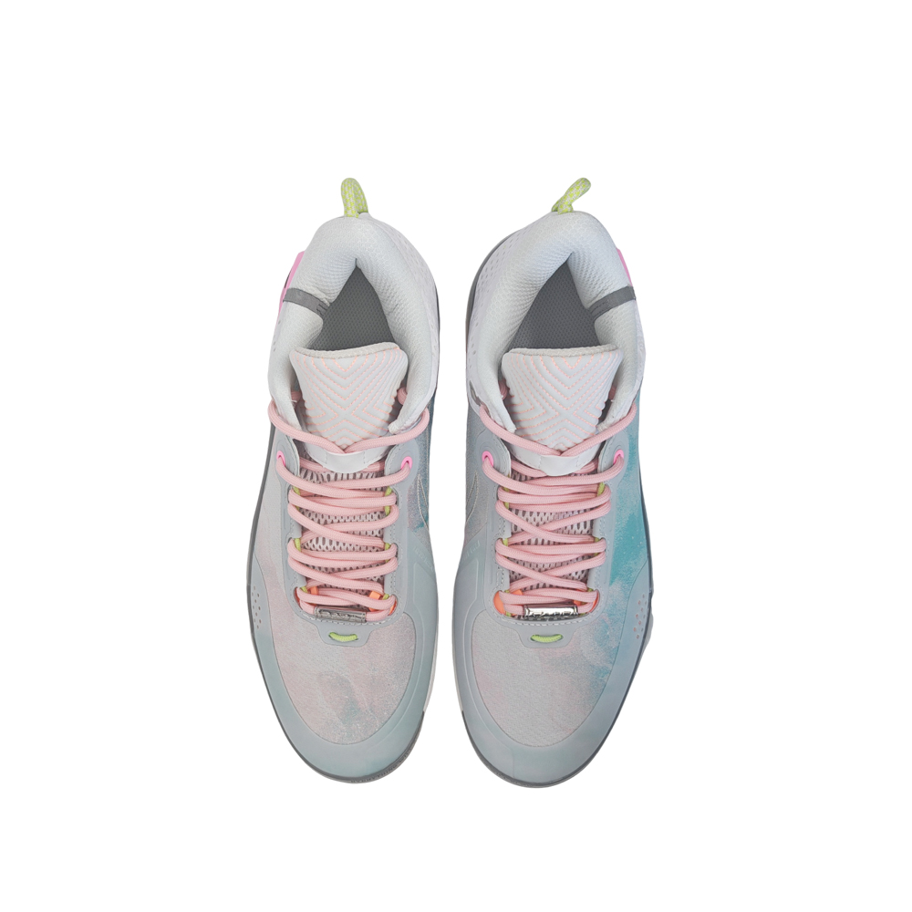 Li Ning Wade Shadow 6 Cushioning Slip Resistant Abrasion Resistant Low top Basketball Shoes Men’s White Blue Pink