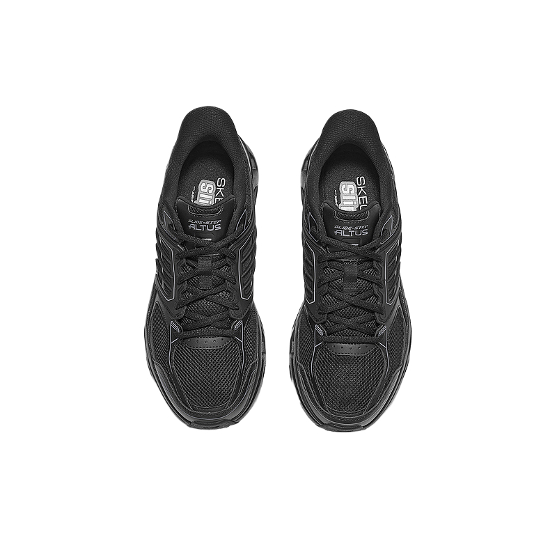 Skechers SPORT MENS PU, Mesh Abrasion Resistant Low top Training Shoes Men’s Black