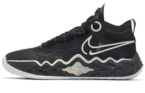 Nike Air Zoom G.T. Run EP Air Cushion Fabric Synthetic Leather TPU Shoes Shoes, Anti-slip, Wear-resistant Wrap Support Low Top Practical Basketball Shoes Men and Women Same Model Black Green Orange Domestic Version