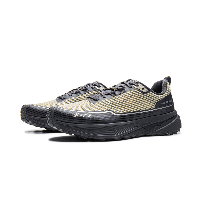 Li Ning Outdoor CF Tracing, Inter Industry Puncture resistant Low top Hiking Shoes Unisex Black/Khaki