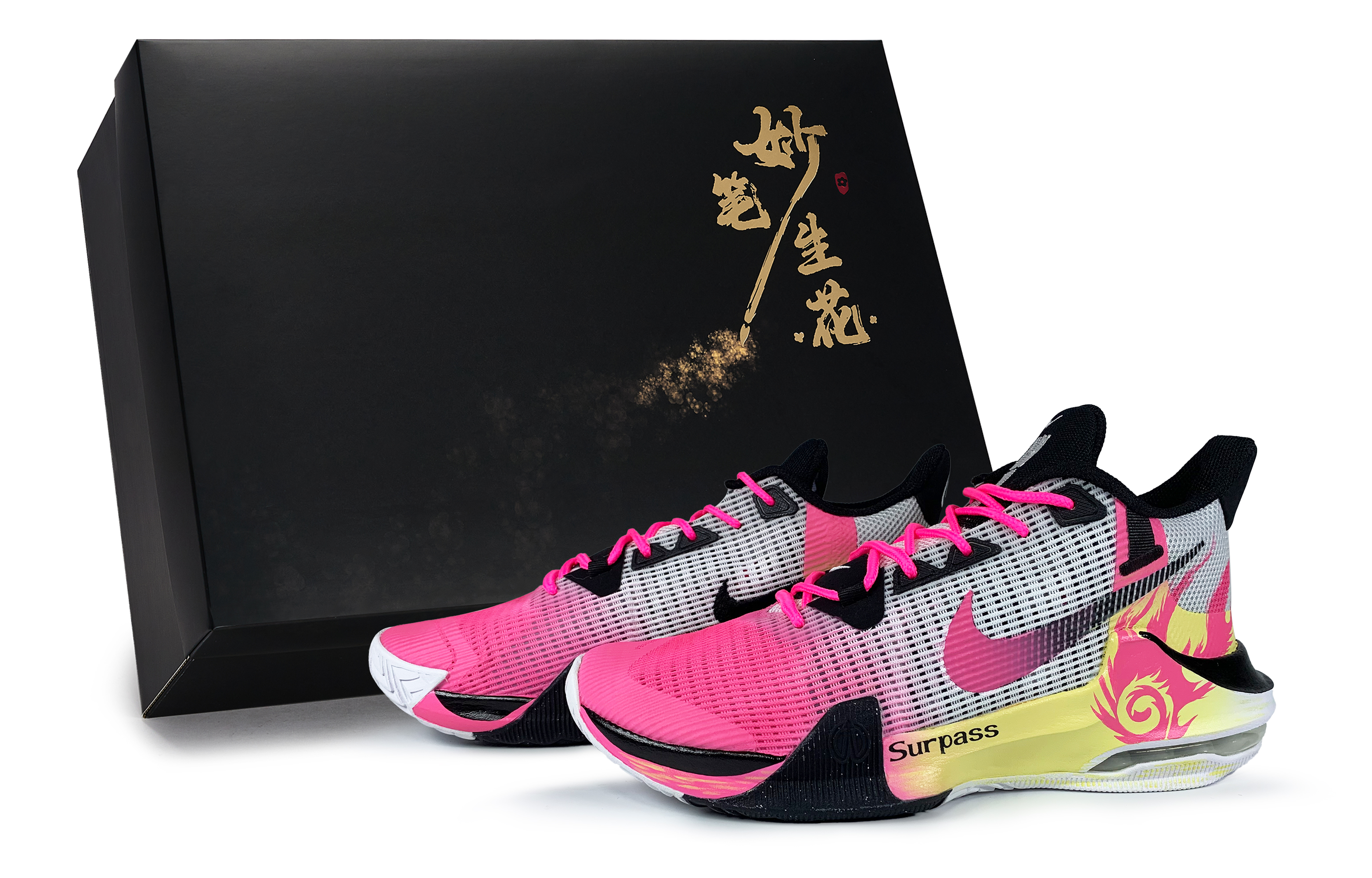 Nike Air Max Impact Flame Speed Zhengfeng Low top Basketball Shoes Men’s Black Pink Yellow