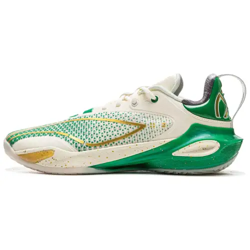 Li Ning Speed 11 Support Rebound Low top Basketball Shoes Men's White Green