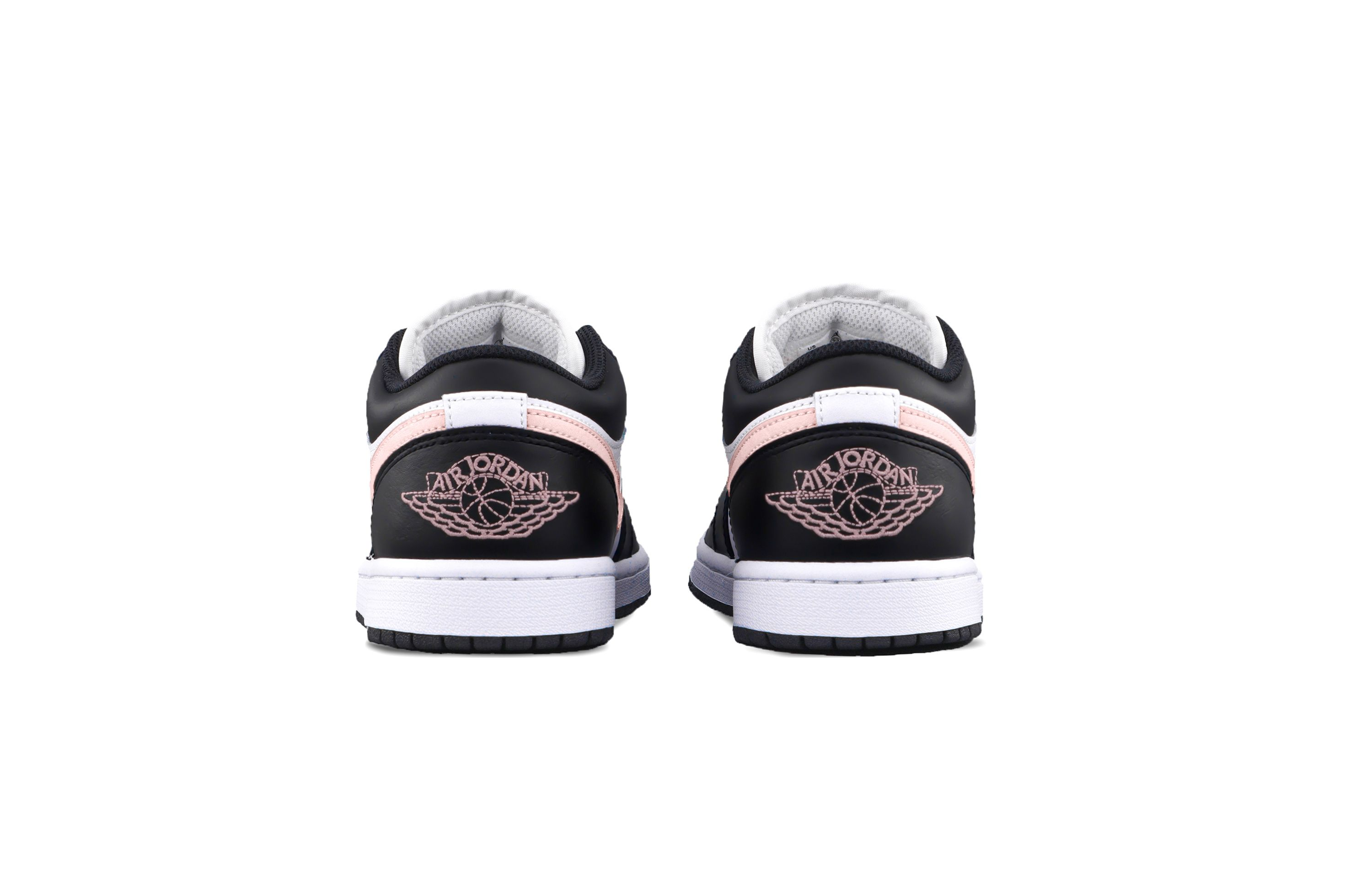 Jordan Air Jordan 1 Oolong Pink Cushioning, Wear Resistant Low top Vintage Basketball Shoes Unisex Black White Pink